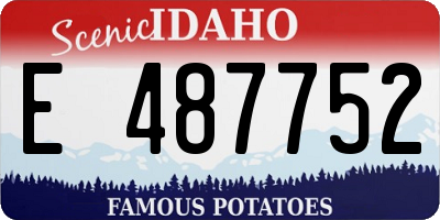 ID license plate E487752