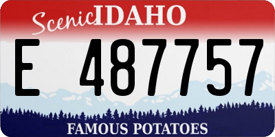 ID license plate E487757