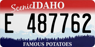 ID license plate E487762