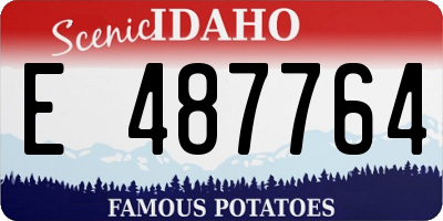 ID license plate E487764