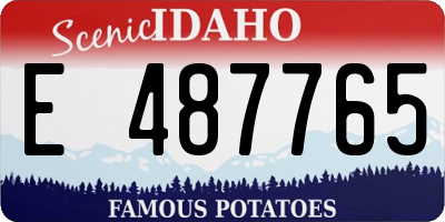 ID license plate E487765