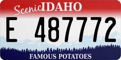 ID license plate E487772
