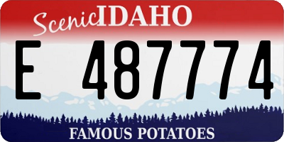 ID license plate E487774