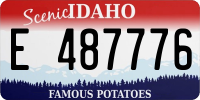 ID license plate E487776