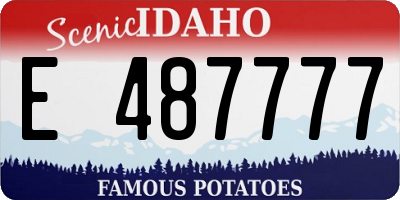 ID license plate E487777