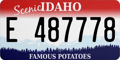 ID license plate E487778