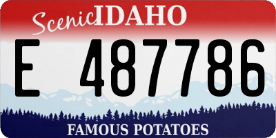 ID license plate E487786