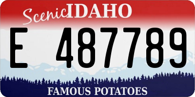 ID license plate E487789