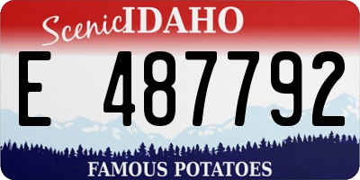 ID license plate E487792