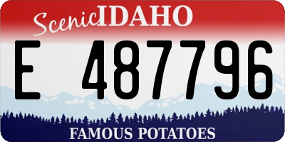 ID license plate E487796