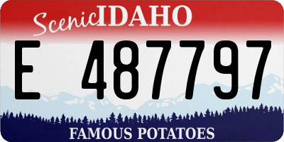 ID license plate E487797