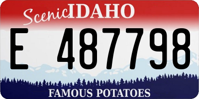 ID license plate E487798