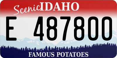 ID license plate E487800