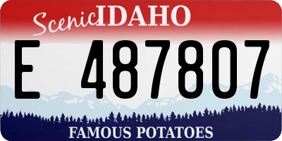 ID license plate E487807