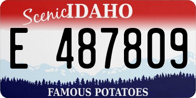 ID license plate E487809