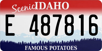 ID license plate E487816