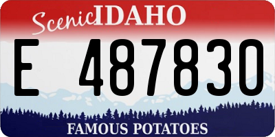 ID license plate E487830