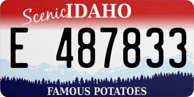 ID license plate E487833