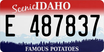 ID license plate E487837
