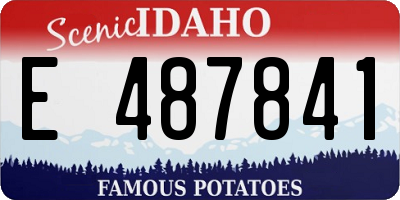 ID license plate E487841