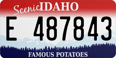 ID license plate E487843