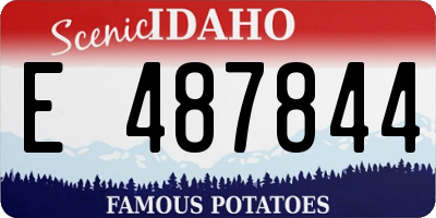 ID license plate E487844