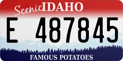 ID license plate E487845