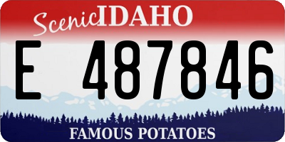 ID license plate E487846