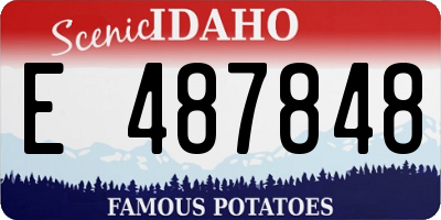 ID license plate E487848