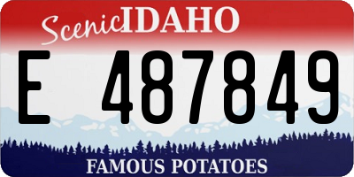 ID license plate E487849