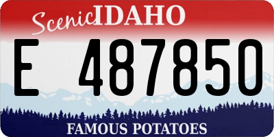 ID license plate E487850