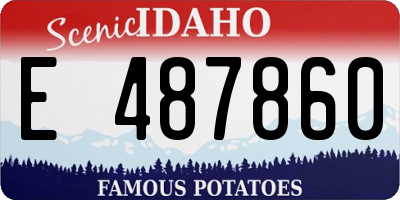 ID license plate E487860