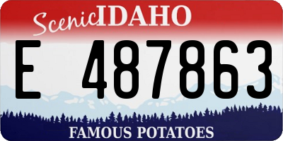ID license plate E487863
