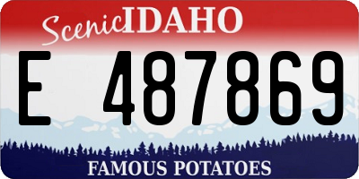 ID license plate E487869