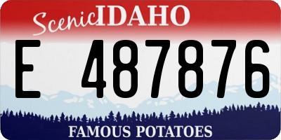ID license plate E487876