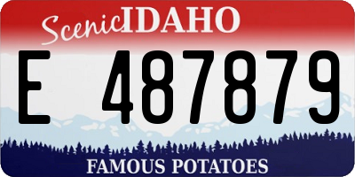 ID license plate E487879