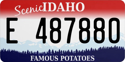 ID license plate E487880