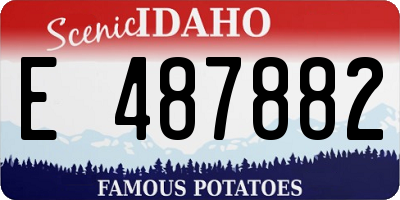 ID license plate E487882