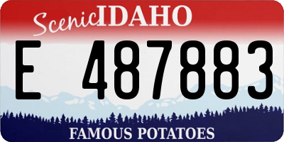 ID license plate E487883