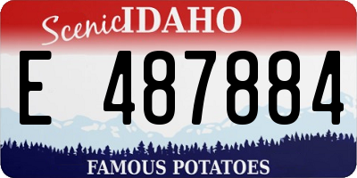 ID license plate E487884