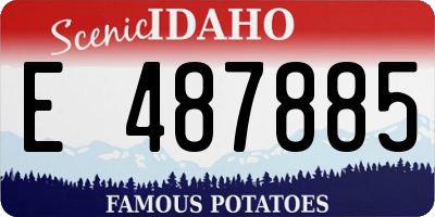 ID license plate E487885