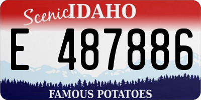 ID license plate E487886