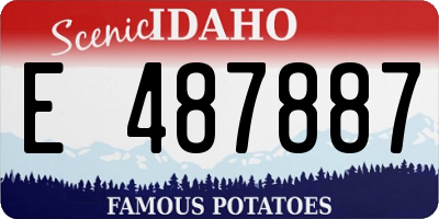 ID license plate E487887