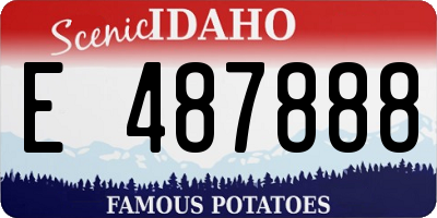 ID license plate E487888