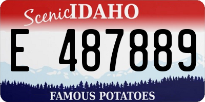 ID license plate E487889
