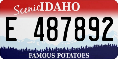 ID license plate E487892