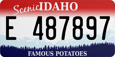 ID license plate E487897