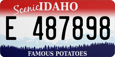 ID license plate E487898