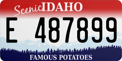 ID license plate E487899