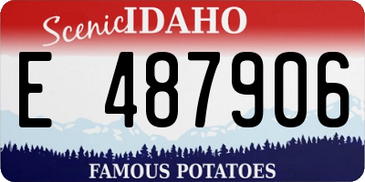 ID license plate E487906